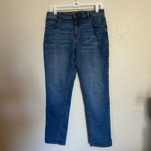High Rise/ankle Blue Jeans